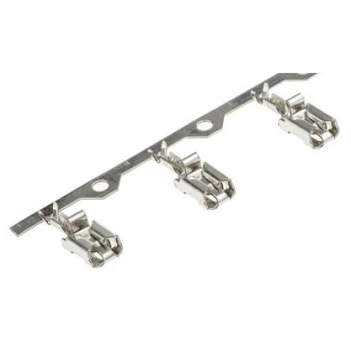 TE Connectivity Zásuvný konektor, řada: Positive Lock .250 Mk I Neizolované, 6.35 x 0.81 mm, Černá Vnitřní, celková