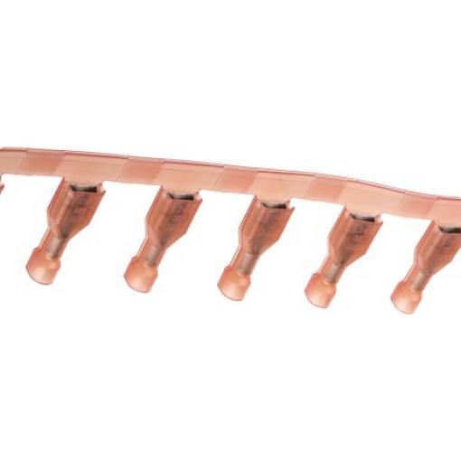 TE Connectivity Zásuvný konektor, řada: Ultra-Fast .187 Izolované, 4.75 x 0.51 mm, Červená Vnitřní, celková délka: 0.855