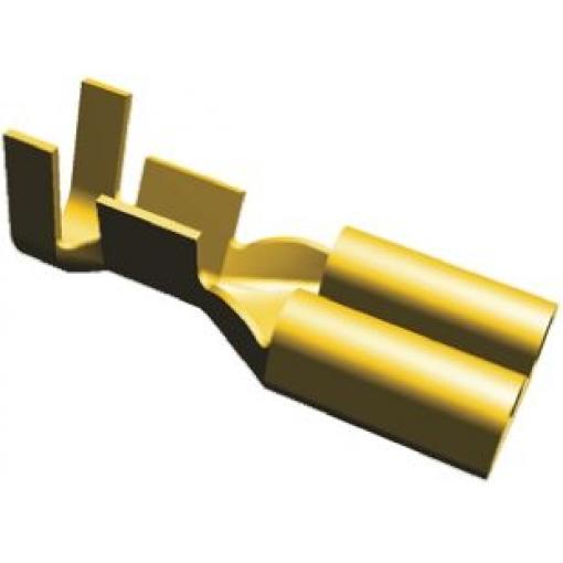 TE Connectivity Zásuvný konektor, řada: FASTON .187 Neizolované, 4.75 x 0.51 mm, Žlutá Vnitřní, celková délka: 16.6 mm,