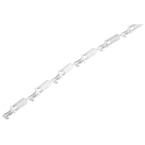 TE Connectivity Zásuvný konektor, řada: FASTON .250 Neizolované, 6 x 0.8 mm, Černá Vnější, celková délka: 26.9 mm, min.