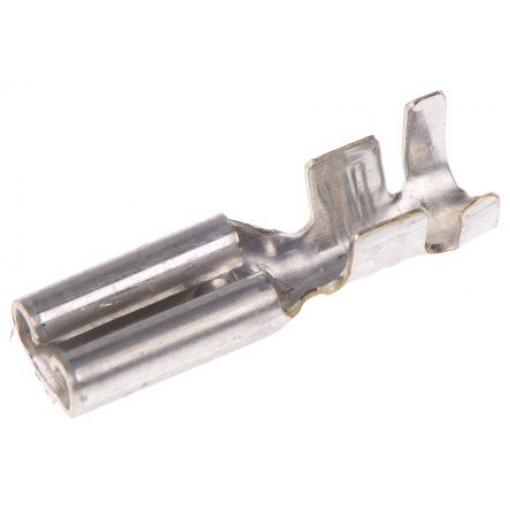 TE Connectivity Zásuvný konektor, řada: FASTON .110 Neizolované, 2.79 x 0.5 mm, Černá Vnitřní, celková délka: 13.4 mm,