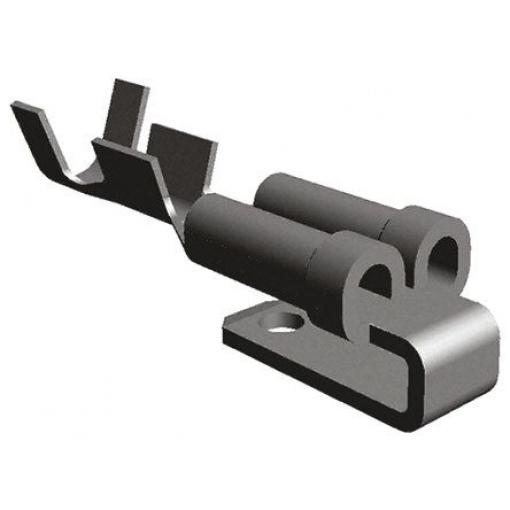 TE Connectivity Zásuvný konektor, řada: FASTON .110 Neizolované, 2.79 x 0.51 mm, Šedá Vnitřní, celková délka: 17.02 mm,