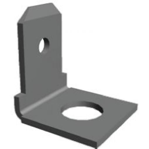 TE Connectivity Zásuvný konektor, řada: FASTON .187 Neizolované, 4.75 x 0.51 mm, Černá Vnější, celková délka: 6.7 mm,