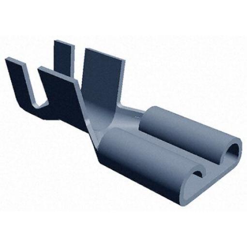 TE Connectivity Zásuvný konektor, řada: FASTON .250 Neizolované, 6.35 x 0.81 mm, Černá Vnitřní, celková délka: 21.4 mm,