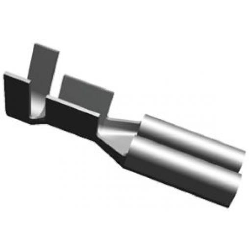 TE Connectivity Zásuvný konektor, řada: FASTON .110 Neizolované, 2.79 x 0.79 mm, Černá Vnitřní, celková délka: 14 mm,