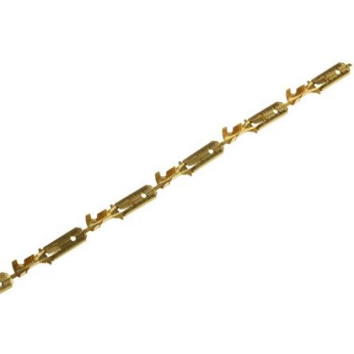 TE Connectivity Zásuvný konektor, řada: FASTIN-FASTON .250 Neizolované, 6.35 x 0.81 mm, Žlutá Vnější, celková délka: