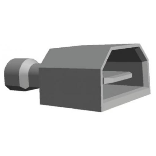 TE Connectivity Zásuvný konektor, řada: Ultra-Fast Plus .250 Izolované, 6.35 x 0.81 mm, Červená Vnější, celková délka:
