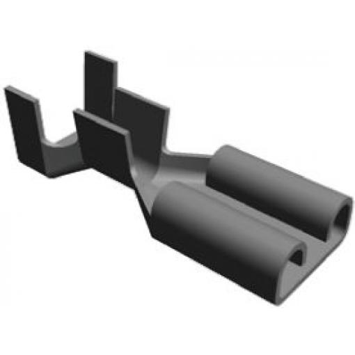 TE Connectivity Zásuvný konektor, řada: FASTIN-FASTON .375 Neizolované, 9.53 x 1.22 mm, Černá Vnitřní, celková délka: 29