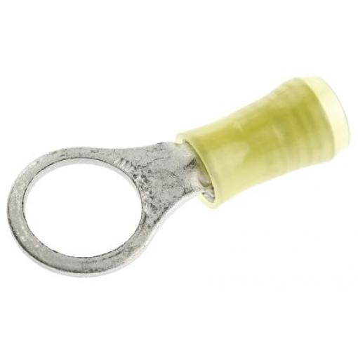 Očková koncovka, řada: PIDG, pokovení: Cín, M10, Žlutá, 105 °C, min. AWG: 12 AWG, max. AWG: 10 AWG, Izolované, TE