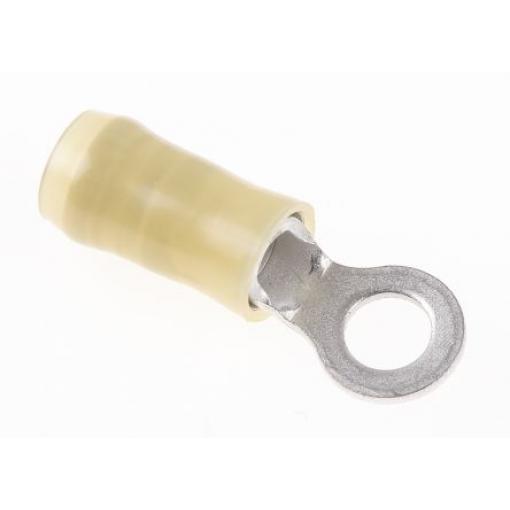 Očková koncovka, řada: PIDG, pokovení: Cín, M5, Žlutá, 105 °C, min. AWG: 12 AWG, max. AWG: 10 AWG, Izolované, TE