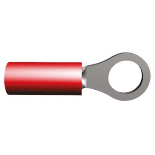 Očková koncovka, řada: PIDG, pokovení: Cín, M5, Červená, 105 °C, min. AWG: 22 AWG, max. AWG: 16 AWG, Izolované, TE