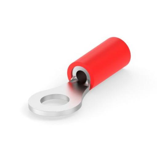 Očková koncovka, řada: PLASTI-GRIP, pokovení: Cín, M4, Červená, 105 °C, min. AWG: 22 AWG, max. AWG: 16 AWG, Izolované,