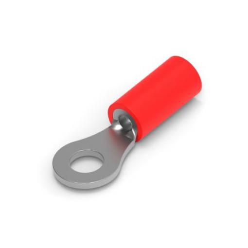 Očková koncovka, řada: PLASTI-GRIP, pokovení: Cín, M4, Červená, 105 °C, min. AWG: 22 AWG, max. AWG: 16 AWG, Izolované,