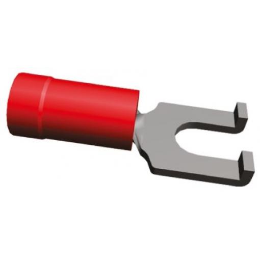 Krimpovací plochý konektor, řada: PLASTI-GRIP, Izolované, M4 barva Červená, max. AWG: 16 AWG, min. AWG: 22 AWG, TE