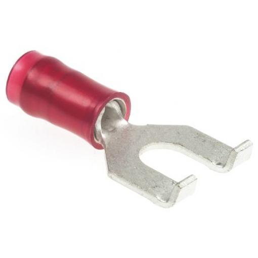 Krimpovací plochý konektor, řada: PIDG, Izolované, M4 barva Červená, max. AWG: 16 AWG, min. AWG: 22 AWG, TE