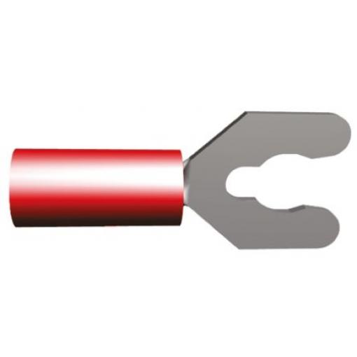 Krimpovací plochý konektor, řada: PIDG, Izolované, M4 barva Červená, max. AWG: 16 AWG, min. AWG: 22 AWG, TE