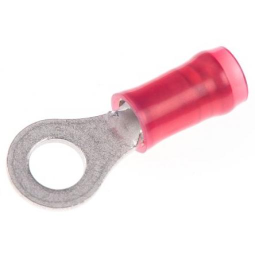 Očková koncovka, řada: PIDG, pokovení: Cín, M4, Červená, 105 °C, min. AWG: 22 AWG, max. AWG: 16 AWG, Izolované, TE