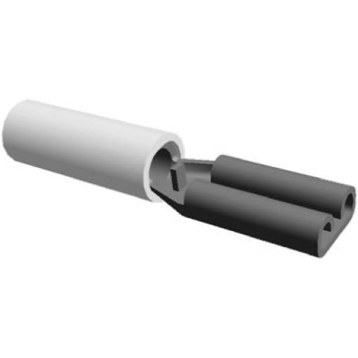 TE Connectivity Zásuvný konektor, řada: PIDG FASTON .110 Izolované, 2.79 x 0.51 mm, Čirá Vnitřní, celková délka: 0.734