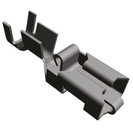 TE Connectivity Zásuvný konektor, řada: Positive Lock .250 Mk I Neizolované, 6.35 x 0.81 mm, Stříbrná Vnitřní, celková