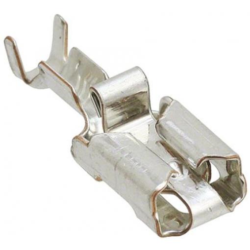 TE Connectivity Zásuvný konektor, řada: Positive Lock .250 Mk I Neizolované, 6.35 x 0.81 mm, Černá Vnitřní, celková