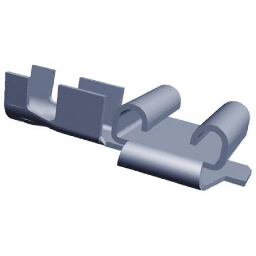 TE Connectivity Zásuvný konektor, řada: FASTON .250 Neizolované, 6.35 x 0.81 mm, Černá Vnitřní, celková délka: 18.05 mm,