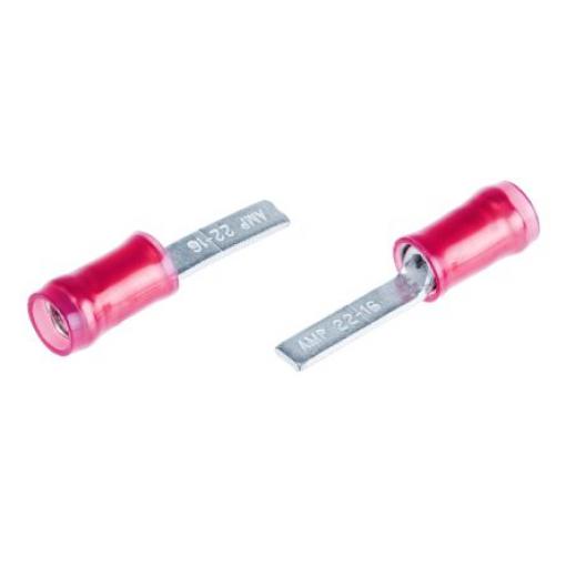 Krimpovací plochá svorka, řada: PIDG, Izolované délka čepele 12.4 mm, Červená, max. AWG: 16 AWG, min. AWG: 22 AWG, TE