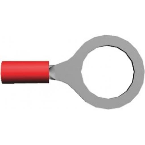 Očková koncovka, řada: PIDG, pokovení: Cín, M12, Červená, 105 °C, min. AWG: 22 AWG, max. AWG: 16 AWG, Izolované, TE