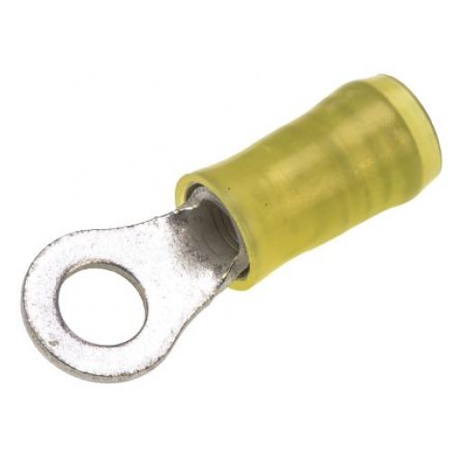 Očková koncovka, řada: PIDG, pokovení: Cín, M5, Žlutá, 105 °C, min. AWG: 12 AWG, max. AWG: 10 AWG, Izolované, TE