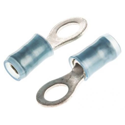 Očková koncovka, řada: PIDG, pokovení: Cín, M5, Modrá, 105 °C, min. AWG: 16 AWG, max. AWG: 14 AWG, Izolované, TE
