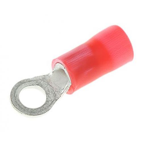 Očková koncovka, řada: PLASTI-GRIP, pokovení: Cín, M3, Červená, 105 °C, min. AWG: 22 AWG, max. AWG: 18 AWG, Izolované,