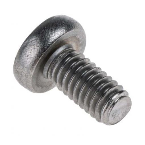RS PRO Šroub s nízkou půlkulovou hlavou Pozidriv, Obyčejný, Nerezová ocel hlavice Kónická, velikost závitu: M2 8.0 mm