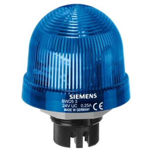 Siemens Maják barva Modrá LED 24V ac/dc 40mA Bajonetové upevnění, Zapuštěná montáž EMC