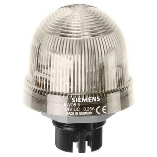 Siemens Maják Stálé barva Čirá 24V ac/dc LED Bajonetové upevnění, Zapuštěná montáž 45mA EMC IP65