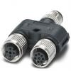 Phoenix Contact Adaptér pro kulaté konektory, řada: PSR-CT, orientace těla: Rovný 5 M12 Poniklovaný Vnější, 90 °C 8, -25