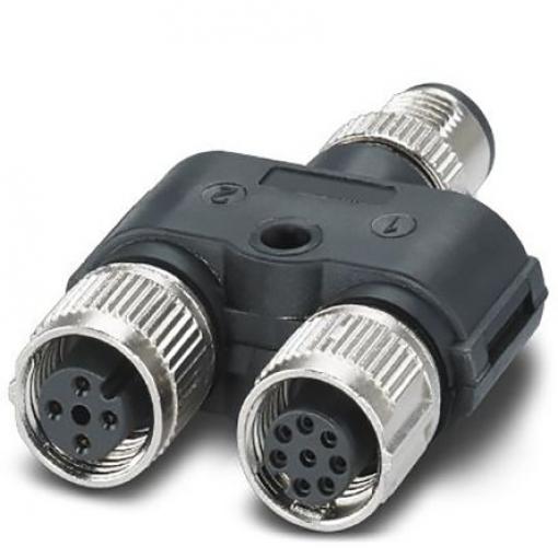 Phoenix Contact Adaptér pro kulaté konektory, řada: PSR-CT, orientace těla: Rovný 8 M12 Poniklovaný Vnější, 90 °C 8, -25