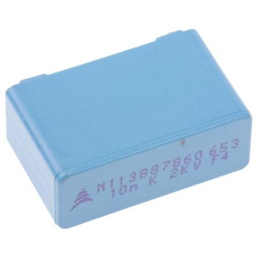 Vrstvové kondenzátory, řada: B32653, Průchozí otvor 10 nF 700 V ac 2 kV dc EPCOS AEC-Q200 Rev D 2 0.8 mm