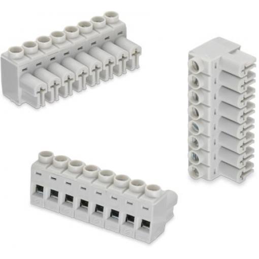 Svorkovnice PCB, řada: 385, rozteč: 5mm, počet řad: 1, počet kontaktů: 12, Kabelová montáž, Šedá