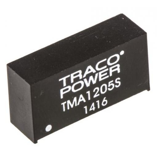 TRACOPOWER Měnič DC/DC TMA, výstup: 5 V dc 1 kV dc, Vin 12V dc 200 mA, Vin 0V 1 W -40 °C 85 °C Montáž na plošný spoj
