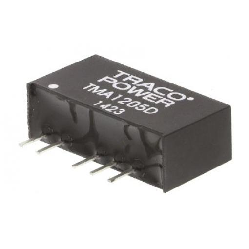 TRACOPOWER Měnič DC/DC TMA, výstup: ±5 V 1 kV dc, Vin 5V dc 100 mA, Vin 0V 1 W -40 °C 85 °C Montáž na plošný spoj