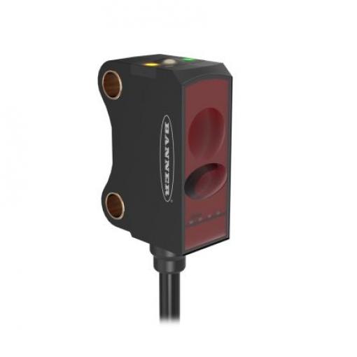 Banner Fotoelektrický snímač, řada: VS8 Červená LED Pravoúhlý Kabel, výstup: PnP Potlačení pozadí IP67