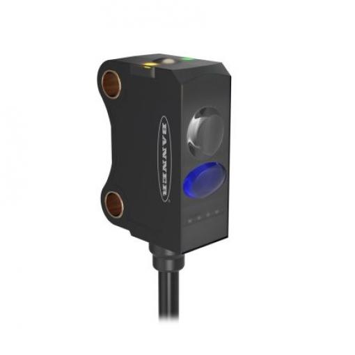 Banner Fotoelektrický snímač, řada: VS8 Modrá LED Pravoúhlý Kabel, výstup: PnP Potlačení pozadí IP67