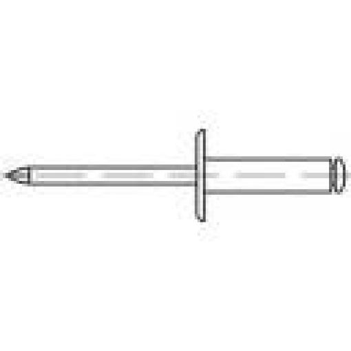 trhací nýt TOOLCRAFT 160057, (Ø x d) 5 mm x 8 mm, hliník, 500 ks