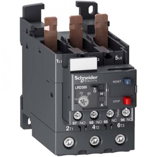 Schneider Electric Relé teplotního přetížení, rozsah: LRD 1 NO/1 NC s resetováním tlačítkem resetováním 37 kW 690V ac 3P