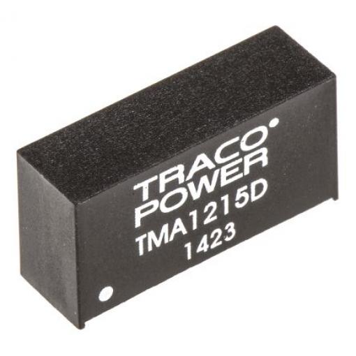 TRACOPOWER Měnič DC/DC TMA, výstup: ±15 V 1 kV dc, Vin 12V dc 34 mA, Vin 0V 1 W -40 °C 85 °C Montáž na plošný spoj