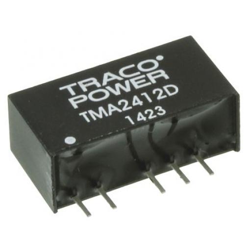 TRACOPOWER Měnič DC/DC TMA, výstup: ±12 V 1 kV dc, Vin 24V dc 42 mA, Vin 0V 1 W -40 °C 85 °C Montáž na plošný spoj