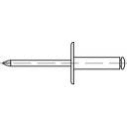 trhací nýt TOOLCRAFT 160160, (Ø x d) 5 mm x 18 mm, hliník, 250 ks