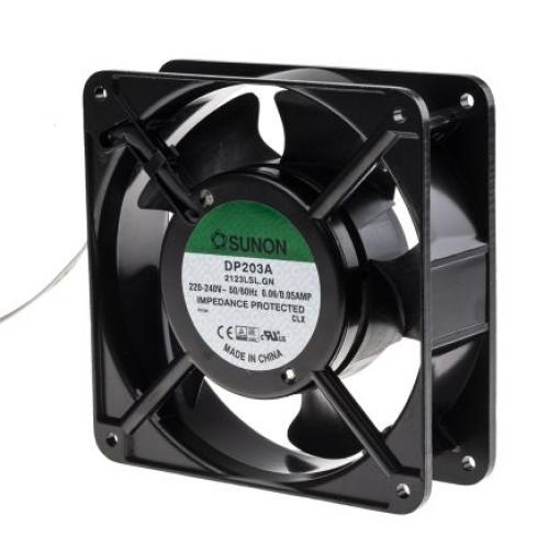 Sunon Axiální ventilátor, řada: DP, průtok vzduchu: 118.9 m³/h 10 W 230V ac 50 mA 120 mm 120mm 38 mm