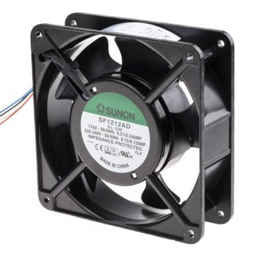 Sunon Axiální ventilátor, řada: SF, průtok vzduchu: 161.4 m³/h 19 W 230V ac 240 mA 120 mm 120mm 38 mm