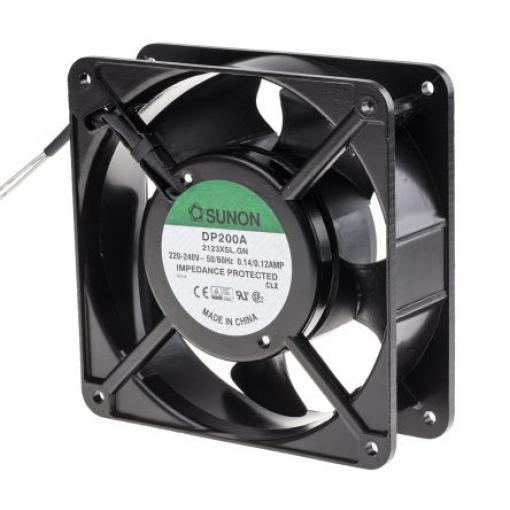 Sunon Axiální ventilátor, řada: DP, průtok vzduchu: 161.4 m³/h 21 W 230V ac 120 mA 120 mm 120mm 38 mm