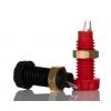 RS PRO Zásuvka na banánky, 4 mm, 30 V ac, 60V dc, 10A, Černá, Červená, Vnitřní Pájecí, délka: 23.8 mm, pokovení